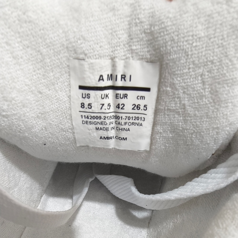 AMIRI White Low-Top Sneakers - Picture 11 of 11